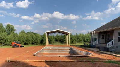 New Pool with Pole Barn Photo